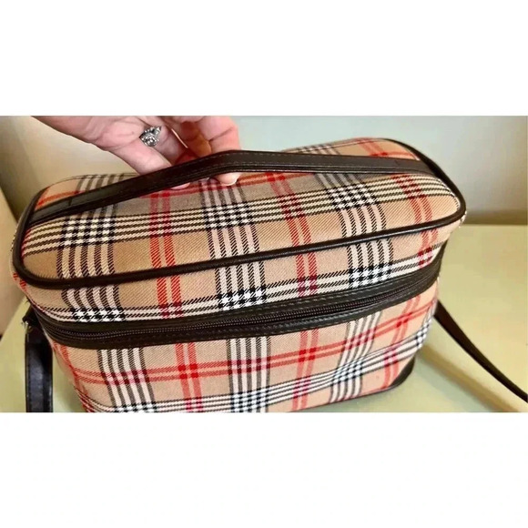 Vintage Tartan Pattern Zip-Around Lunch Crossbody Bag - Picture 3 of 16
